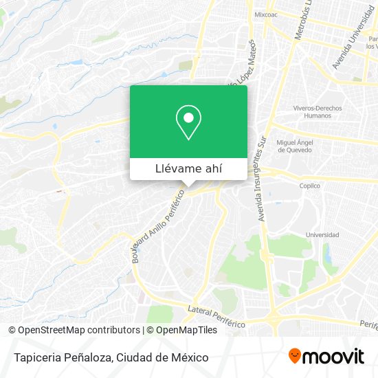 Mapa de Tapiceria Peñaloza