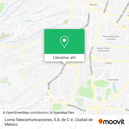 Mapa de Loma Telecomunicaciones, S.A. de C.V.