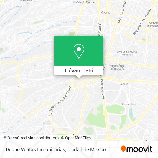 Mapa de Dubhe Ventas Inmobiliarias