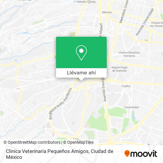 Mapa de Clinica Veterinaria Pequeños Amigos