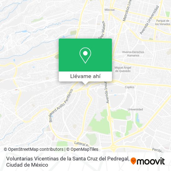 Mapa de Voluntarias Vicentinas de la Santa Cruz del Pedregal