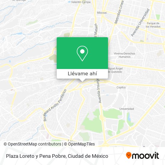 Mapa de Plaza Loreto y Pena Pobre