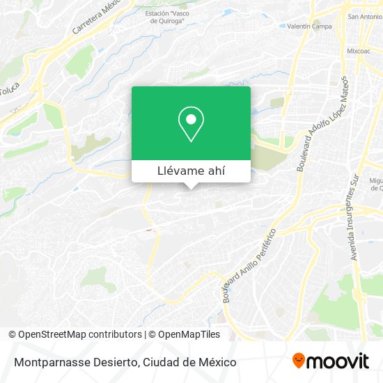 Mapa de Montparnasse Desierto