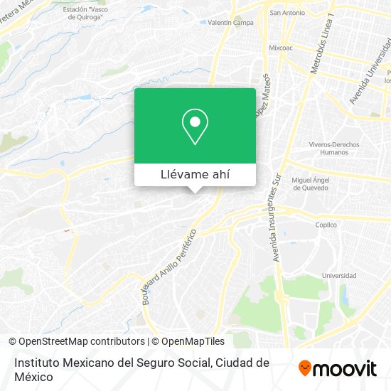 Mapa de Instituto Mexicano del Seguro Social