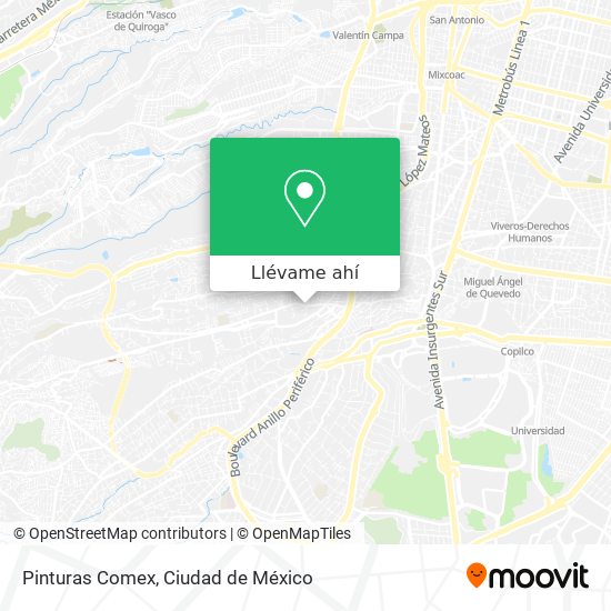 Cómo llegar a Pinturas Comex en Cuajimalpa De Morelos en Autobús o Metro?