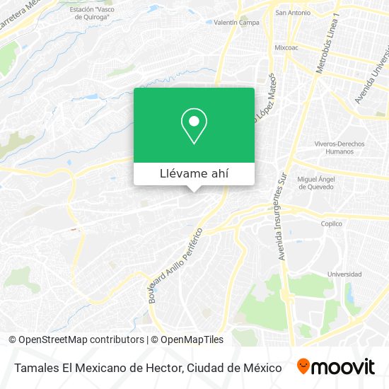 Mapa de Tamales El Mexicano de Hector