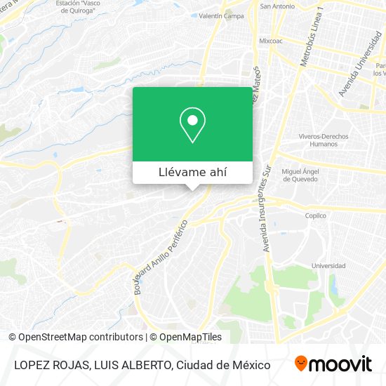 Mapa de LOPEZ ROJAS, LUIS ALBERTO