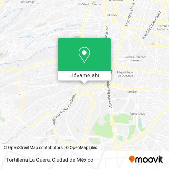 Mapa de Tortilleria La Guera