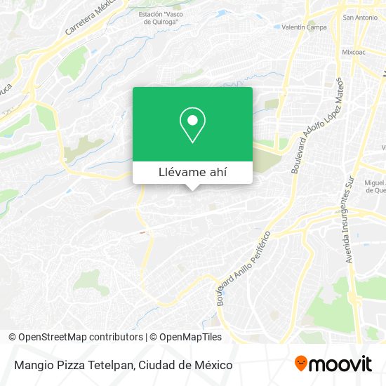 Mapa de Mangio Pizza Tetelpan