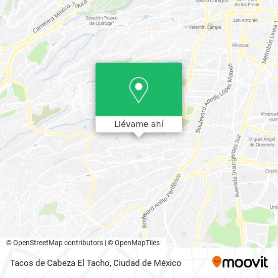 Mapa de Tacos de Cabeza El Tacho