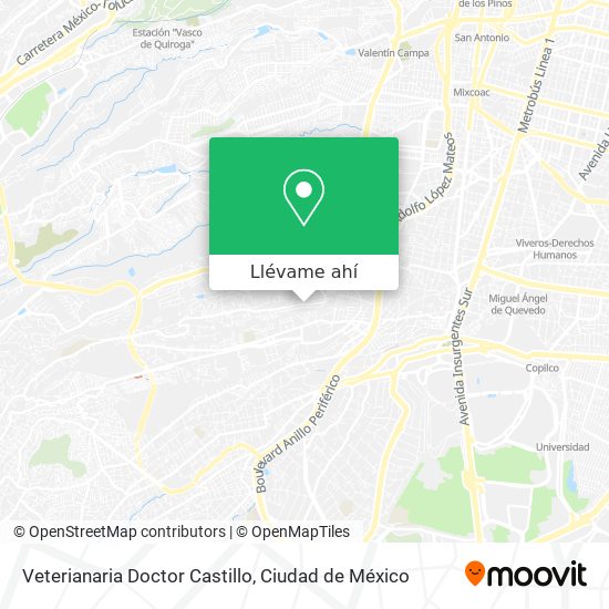 Mapa de Veterianaria Doctor Castillo