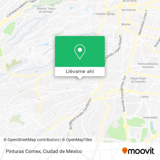 Cómo llegar a Pinturas Comex en Cuajimalpa De Morelos en Autobús o Metro?