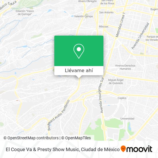 Mapa de El Coque Va & Presty Show Music