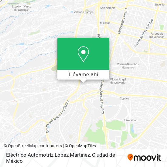 Mapa de Eléctrico Automotríz López Martinez