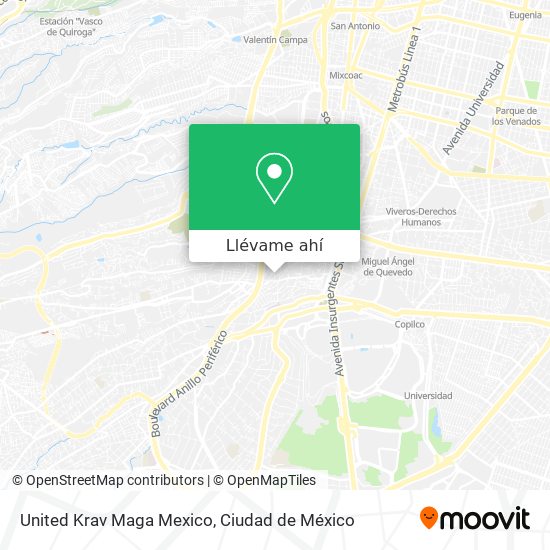 Mapa de United Krav Maga Mexico