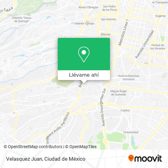 Mapa de Velasquez Juan