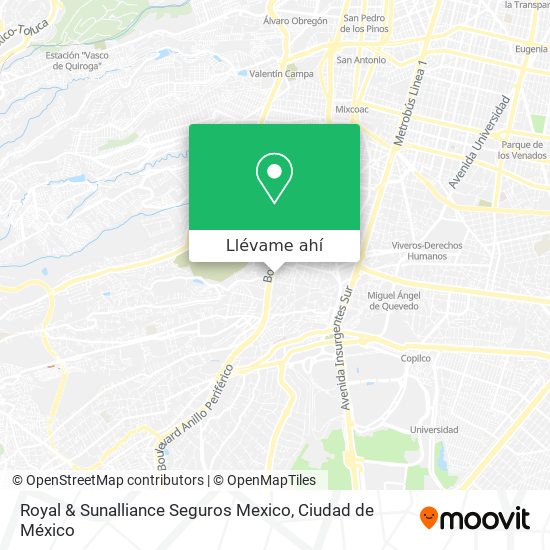 Mapa de Royal & Sunalliance Seguros Mexico