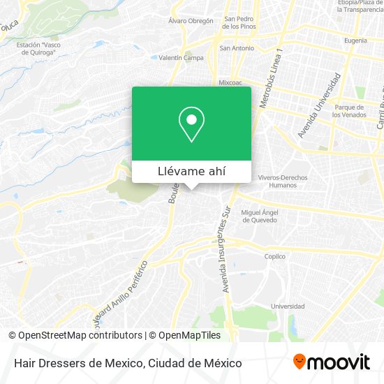 Mapa de Hair Dressers de Mexico