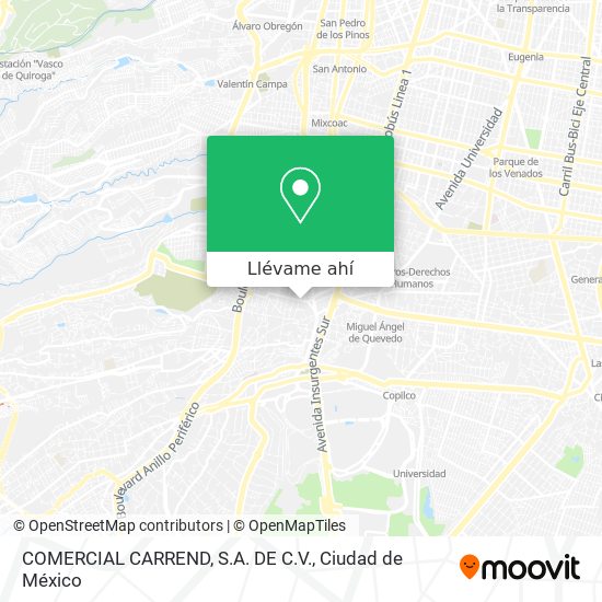 Mapa de COMERCIAL CARREND, S.A. DE C.V.