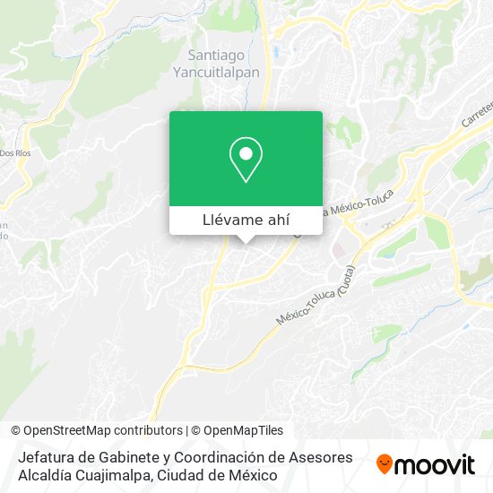 Mapa de Jefatura de Gabinete y Coordinación de Asesores Alcaldía Cuajimalpa