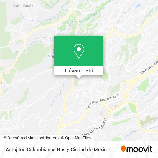 Mapa de Antojitos Colombianos Nasly