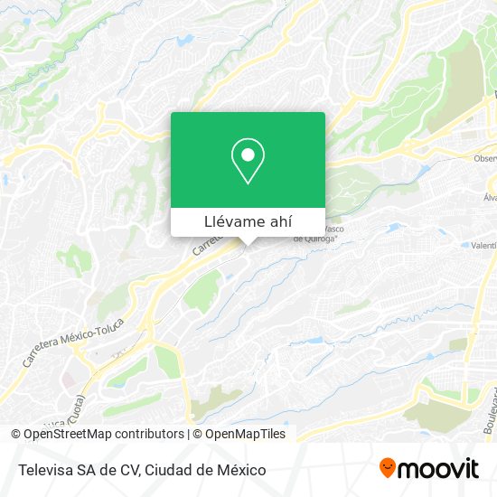 Mapa de Televisa SA de CV