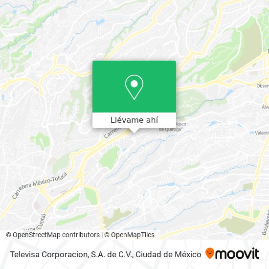 Mapa de Televisa Corporacion, S.A. de C.V.