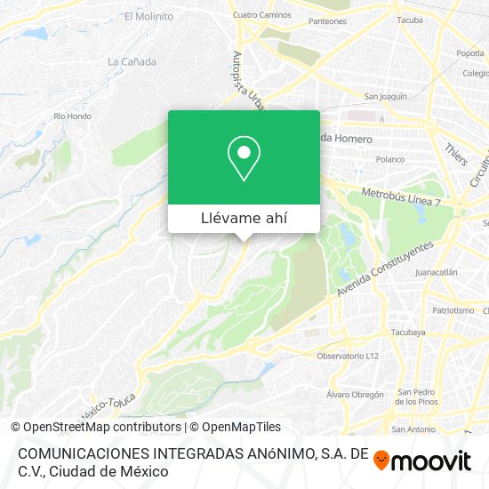 Mapa de COMUNICACIONES INTEGRADAS ANóNIMO, S.A. DE C.V.
