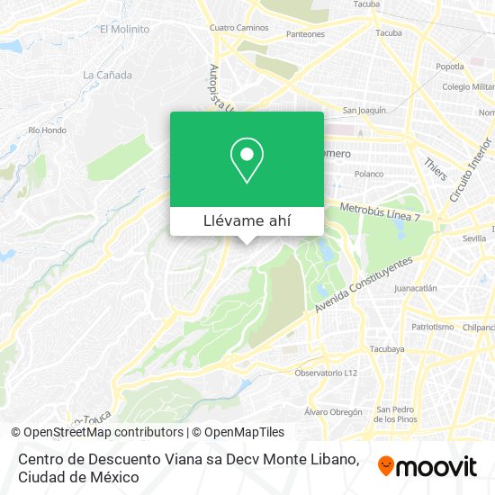 Mapa de Centro de Descuento Viana sa Decv Monte Libano