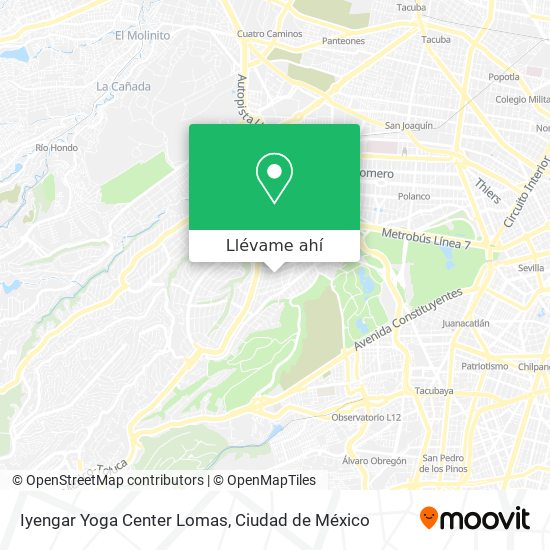 Mapa de Iyengar Yoga Center Lomas