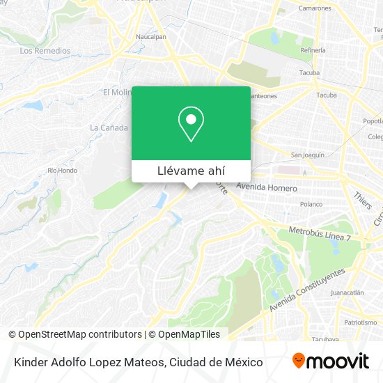 Mapa de Kinder Adolfo Lopez Mateos