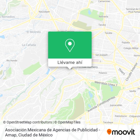 Mapa de Asociación Mexicana de Agencias de Publicidad - Amap