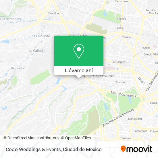 Mapa de Coc'o Weddings & Events