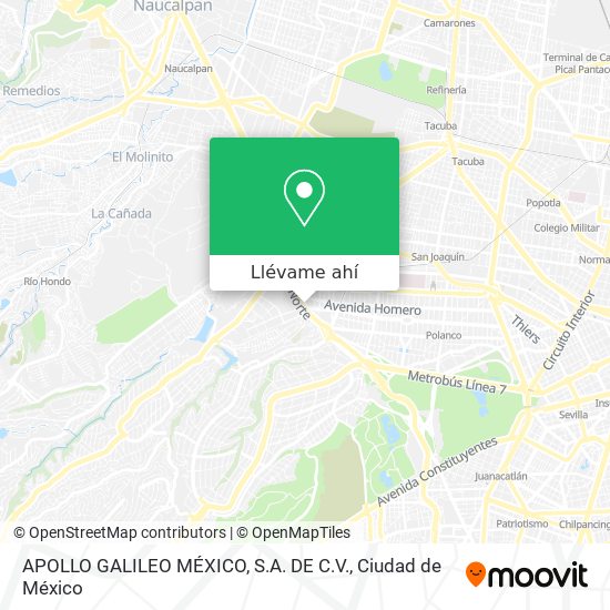 Mapa de APOLLO GALILEO MÉXICO, S.A. DE C.V.