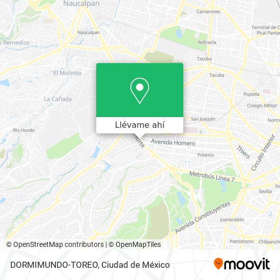 Mapa de DORMIMUNDO-TOREO