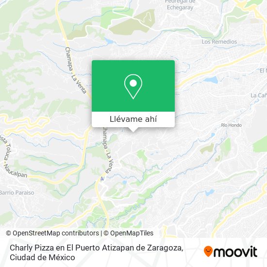 Mapa de Charly Pizza en El Puerto Atizapan de Zaragoza