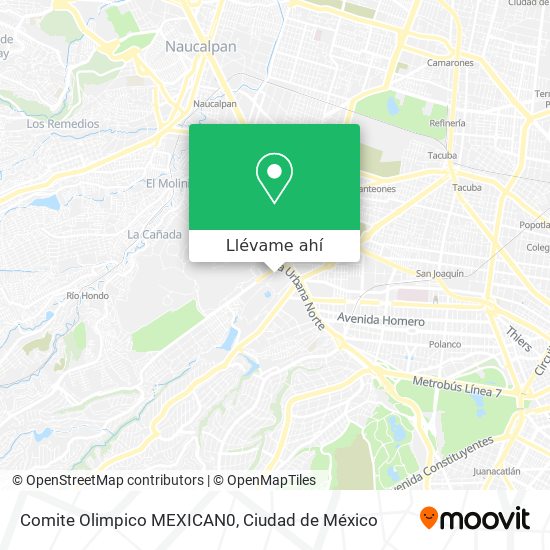 Mapa de Comite Olimpico MEXICAN0