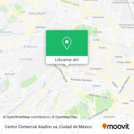 Mapa de Centro Comercial Aladino sa