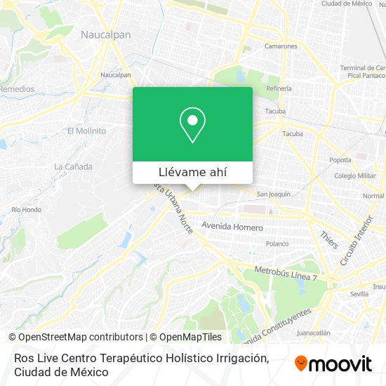 Mapa de Ros Live Centro Terapéutico Holístico Irrigación