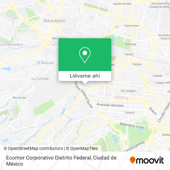 Mapa de Ecomor Corporativo Distrito Federal
