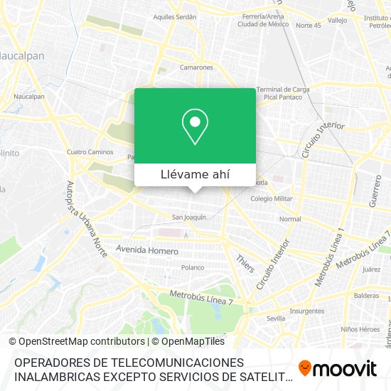 Mapa de OPERADORES DE TELECOMUNICACIONES INALAMBRICAS EXCEPTO SERVICIOS DE SATELITE