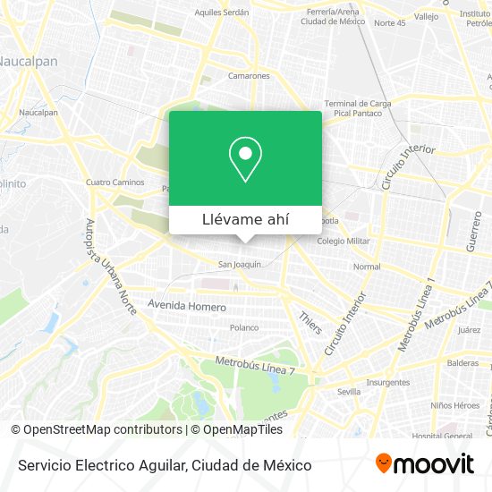 Mapa de Servicio Electrico Aguilar