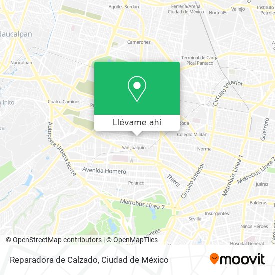 Mapa de Reparadora de Calzado