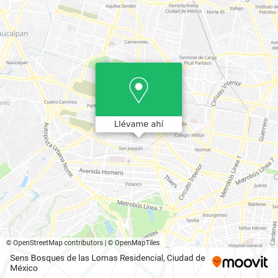 Mapa de Sens Bosques de las Lomas Residencial