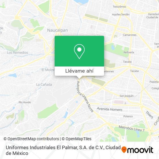 Mapa de Uniformes Industriales El Palmar, S.A. de C.V.