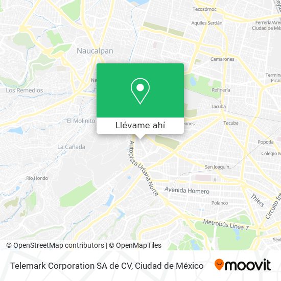 Mapa de Telemark Corporation SA de CV