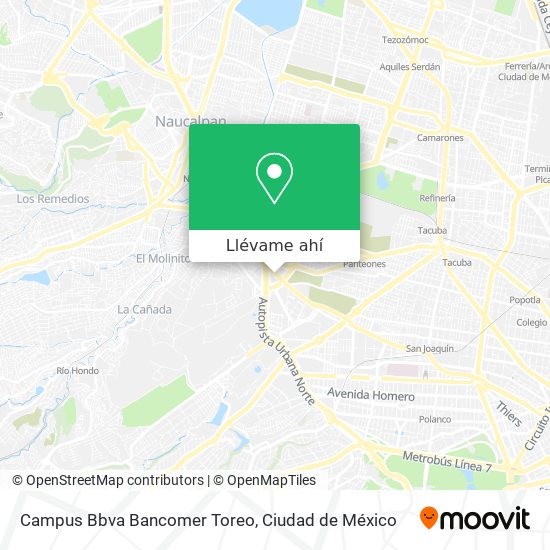 Mapa de Campus Bbva Bancomer Toreo