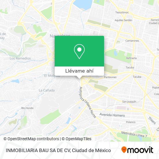 Mapa de INMOBILIARIA BAU SA DE CV