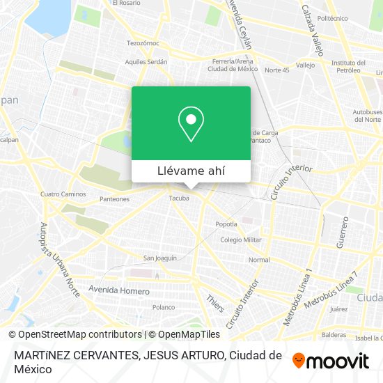 Mapa de MARTíNEZ CERVANTES, JESUS ARTURO