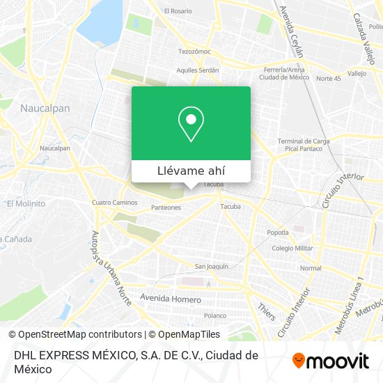 Mapa de DHL EXPRESS MÉXICO, S.A. DE C.V.